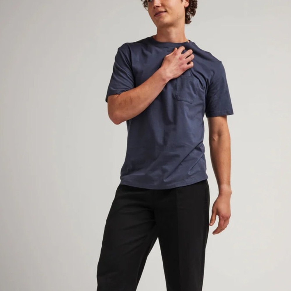 Richer Poorer Men's Pima Pocket Tee blue nights